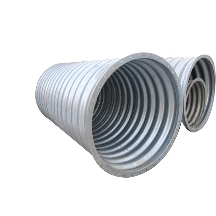 Large diameter corrugated galvanized metal culvert steel pipe
