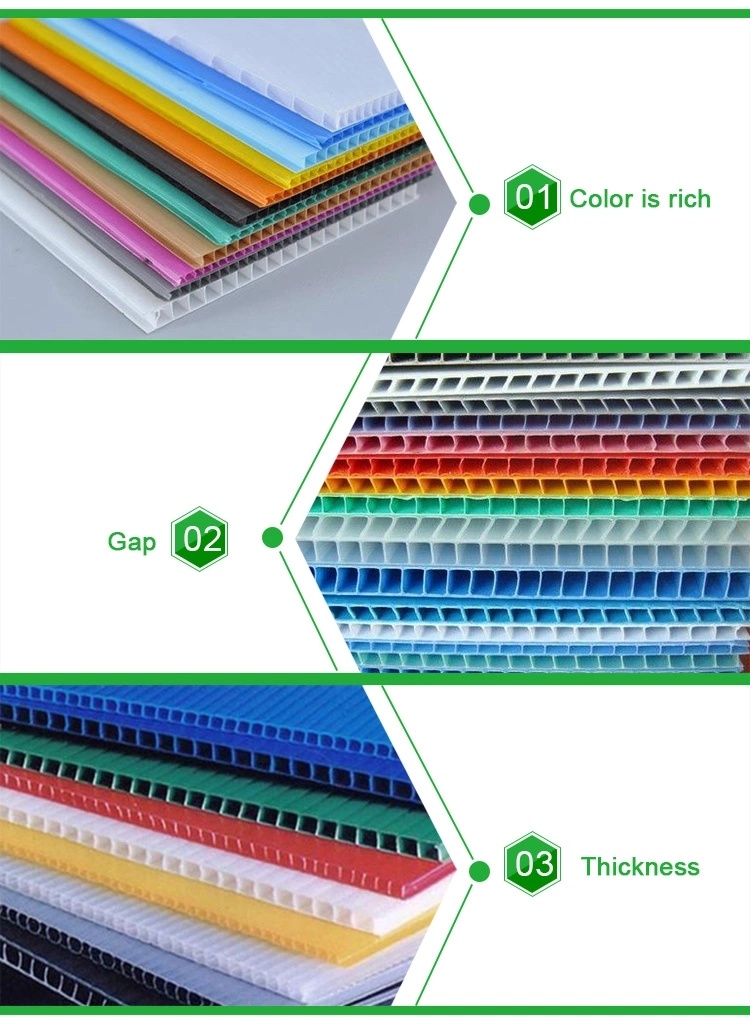 Widely Used Flame Retardant Weather Proof Custom Size Corflute Coroplast Correx PP Corrugated Plastic Sheets Rolls