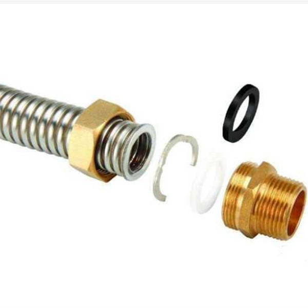 High quality flexible corrugated metal hose with male and female connectors