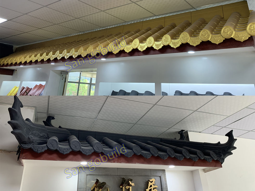 Easy Installing Building Material Plastic Roofing Sheet Type Clay Roof Tile Design Temple Rooftop