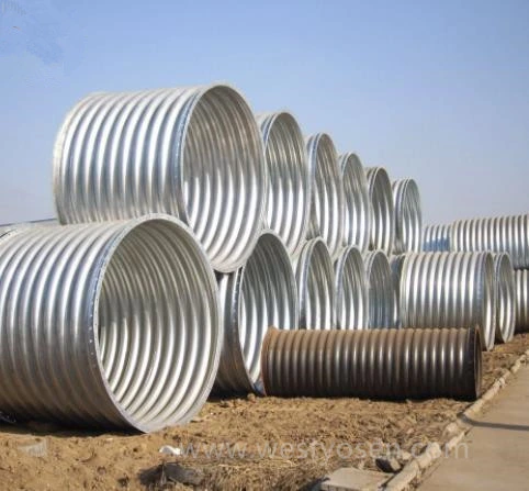 Customizable thickness building materials corrugated galvanized culvert steel pipe