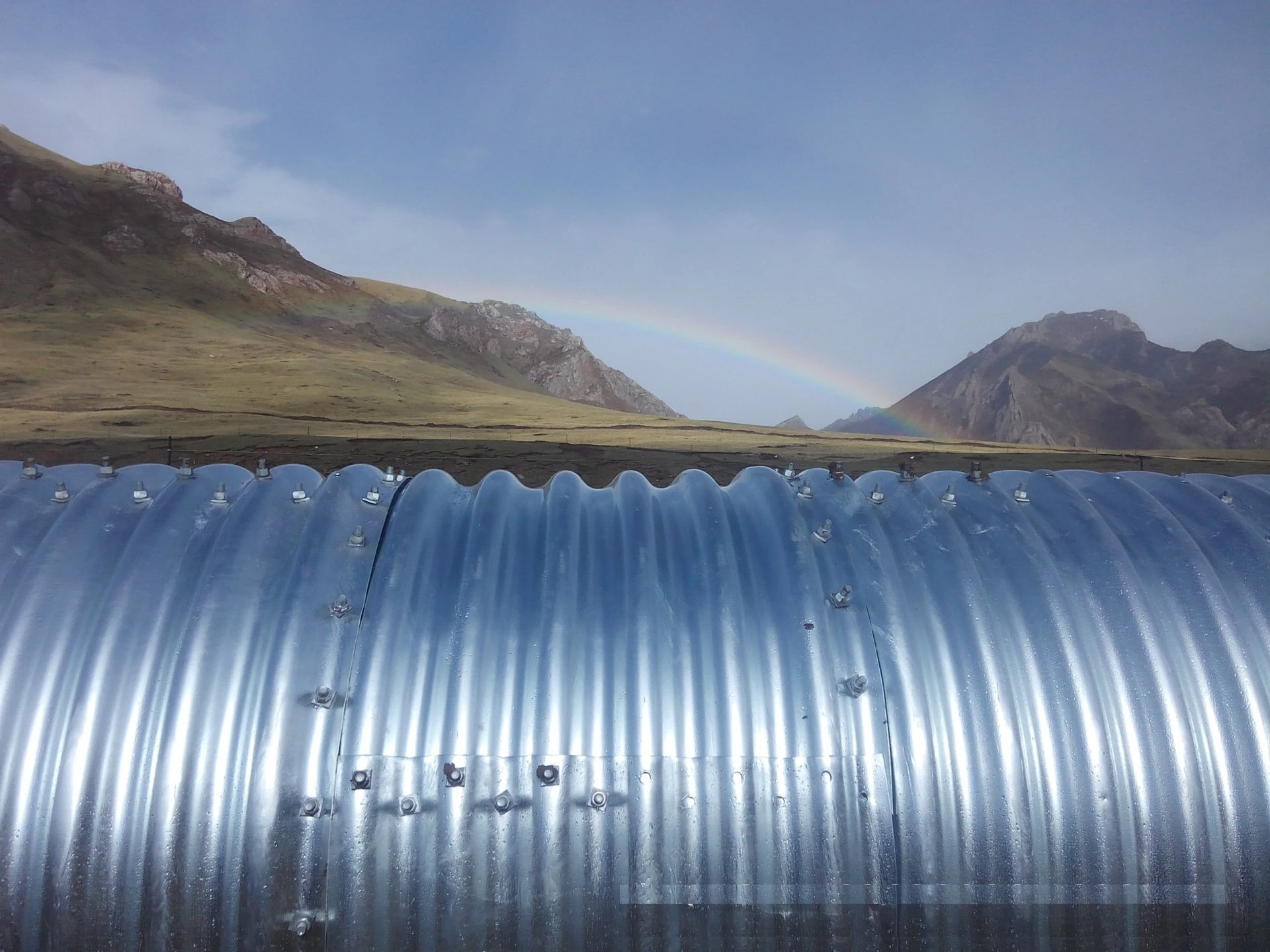 Jubo Q195/Q235/Q345 material 200*55 wave drainage culvert, assembled corrugated steel pipe culvert