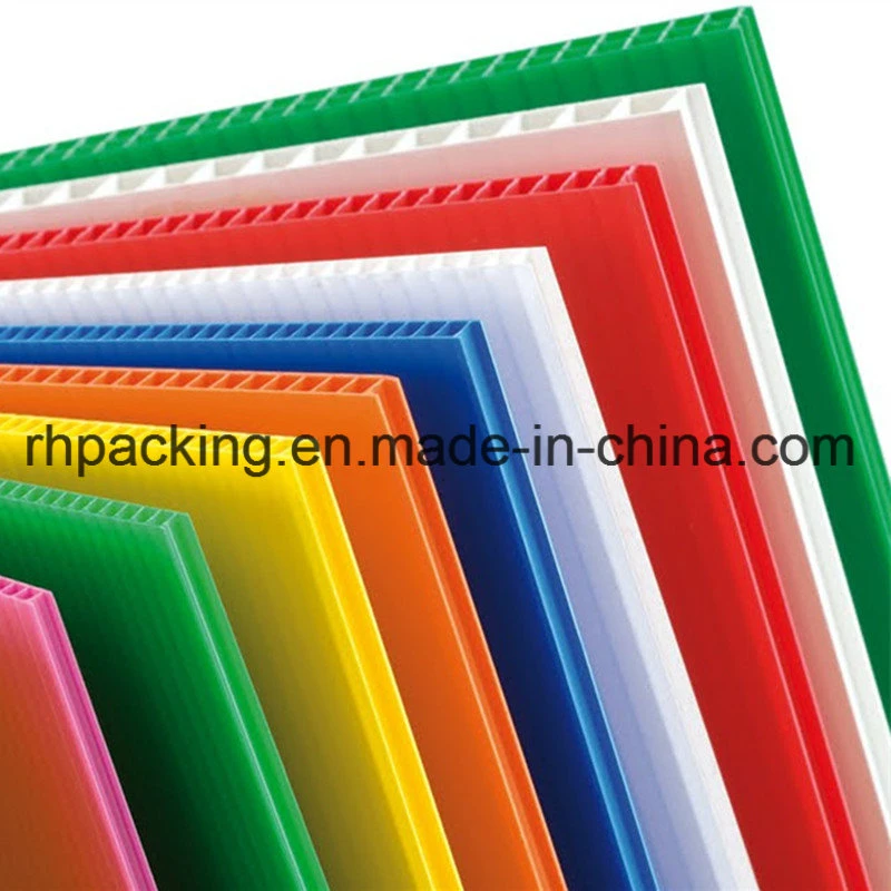 Natural Corflute PP Corrugated Plastic Sheet for Japanese Market 1820*910mm/Opaque White 1220*2440mm 4mm Correx Coroplast Corflute Sheets